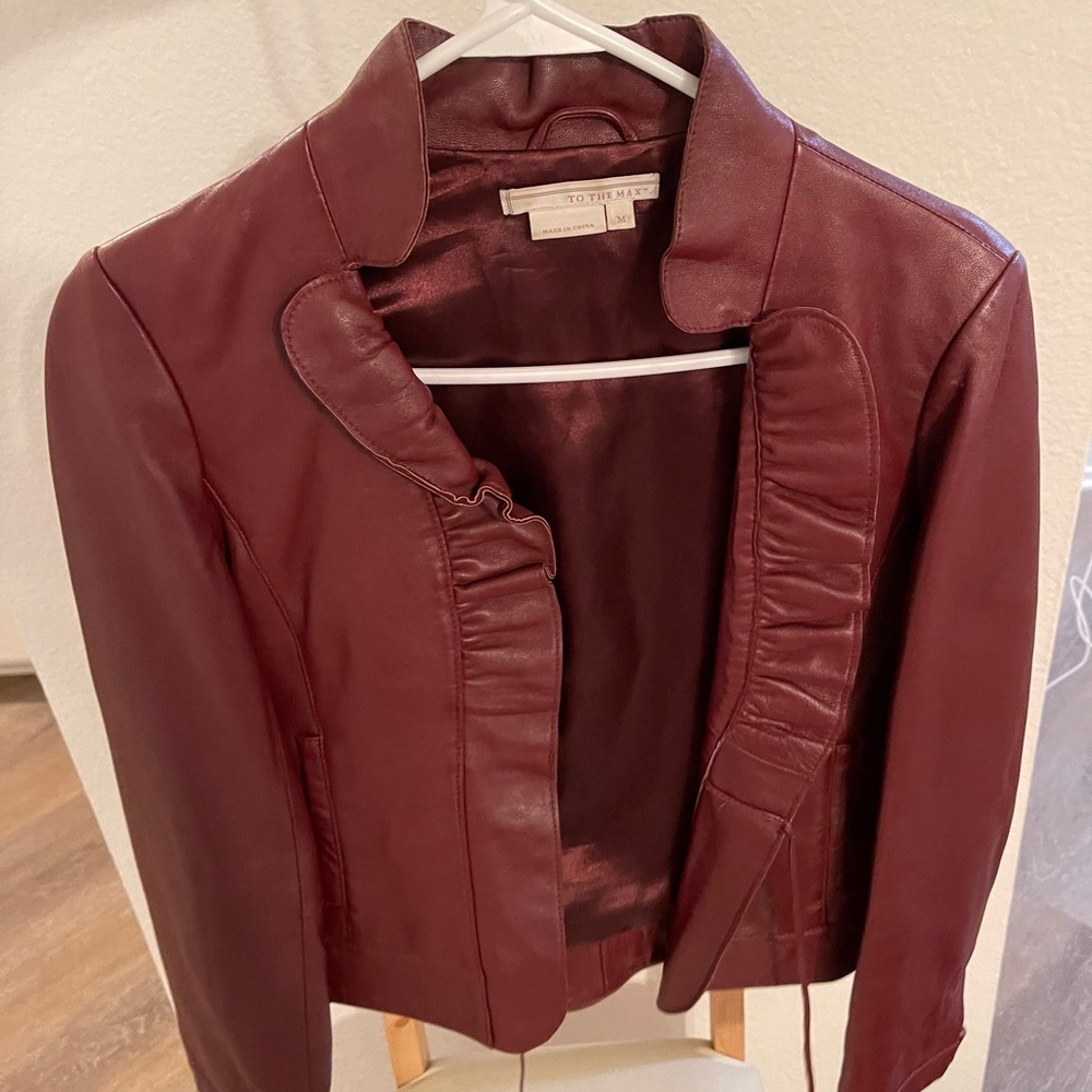 Burgundy Leather Jacket